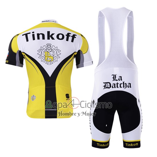 Tinkoff Ropa Ciclismo Culotte Corto 2017 Mangas Cortas AMarillo
